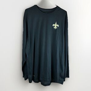 Nike Dri Fit Men NFL New Orleans Saints Long sleeve T Shirt Size XL